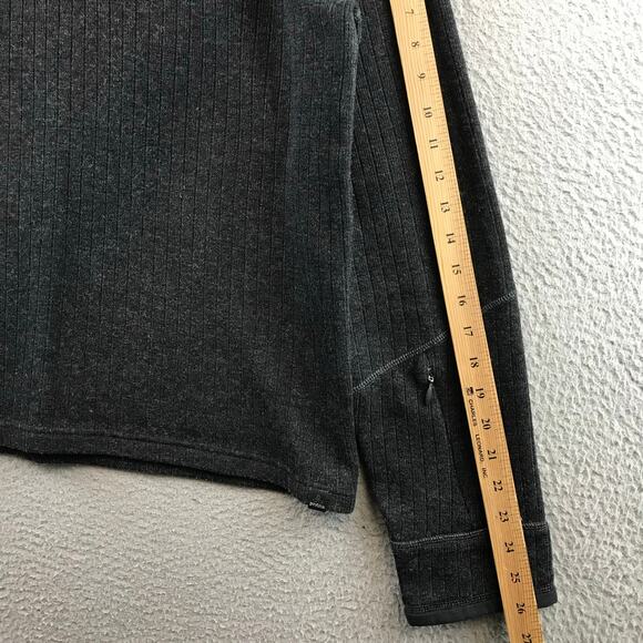 PrAna Men's Large Quarter Zip Long Sleeve Gray Pullover Wool - Picture 8 of 10